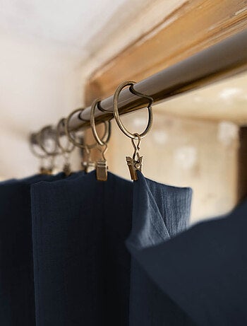 Rideau gaze de coton ajustable (lot de 2) - Terre de Nuit