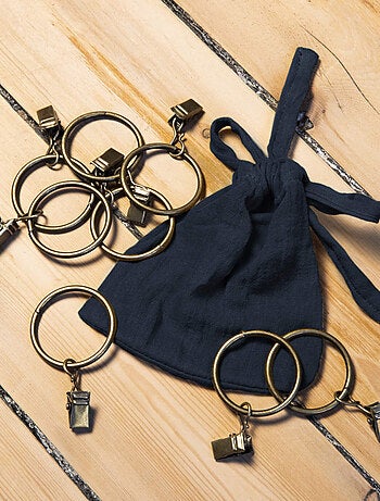 Rideau gaze de coton ajustable (lot de 2) - Terre de Nuit