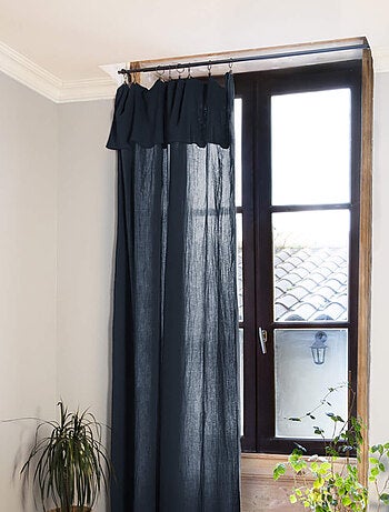 Rideau gaze de coton ajustable (lot de 2) - Terre de Nuit