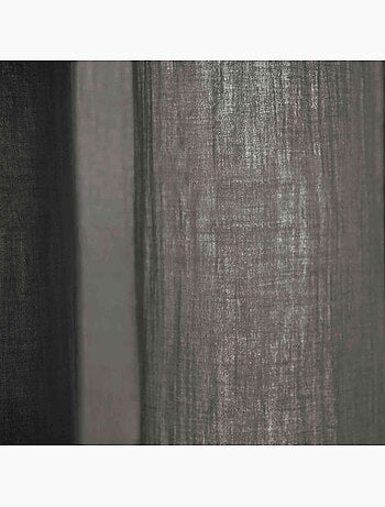 Rideau gaze de coton ajustable (lot de 2) - Terre de Nuit