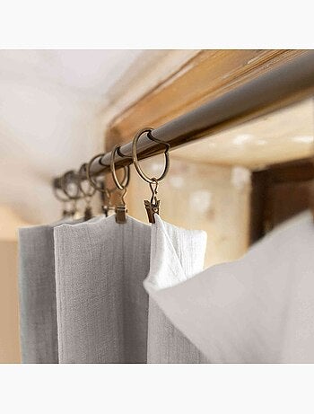 Rideau gaze de coton ajustable (lot de 2) - Terre de Nuit