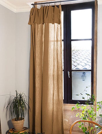 Rideau gaze de coton ajustable (lot de 2) - Terre de Nuit