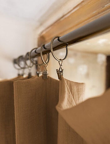 Rideau gaze de coton ajustable (lot de 2) - Terre de Nuit