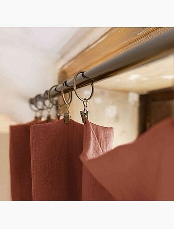 Rideau gaze de coton ajustable (lot de 2) - Terre de Nuit