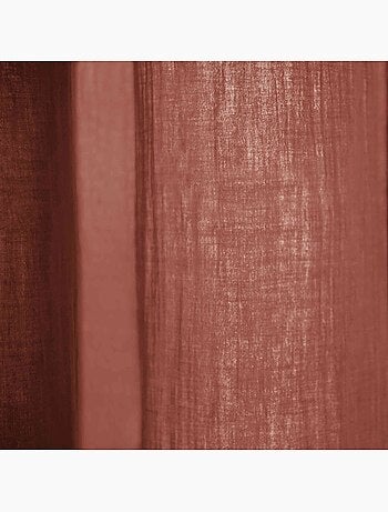 Rideau gaze de coton ajustable (lot de 2) - Terre de Nuit