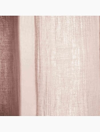 Rideau gaze de coton ajustable (lot de 2) - Terre de Nuit