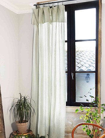 Rideau gaze de coton ajustable (lot de 2) - Terre de Nuit