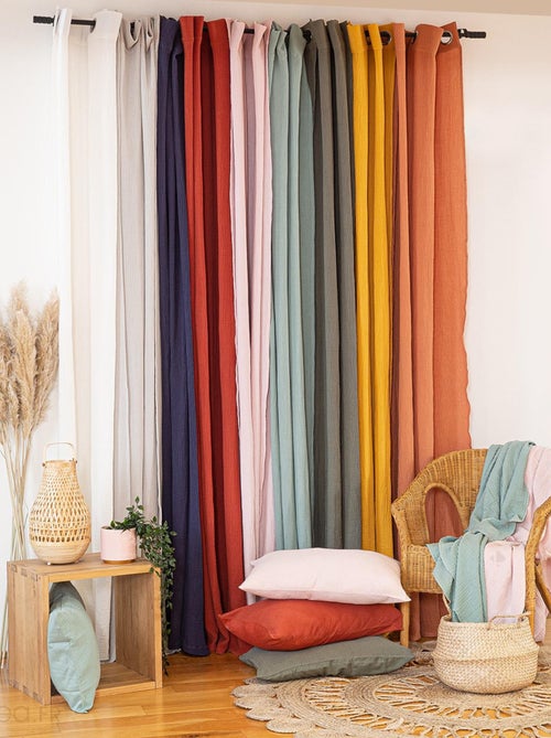 Rideau GAZGAZ gaze de coton - Kiabi