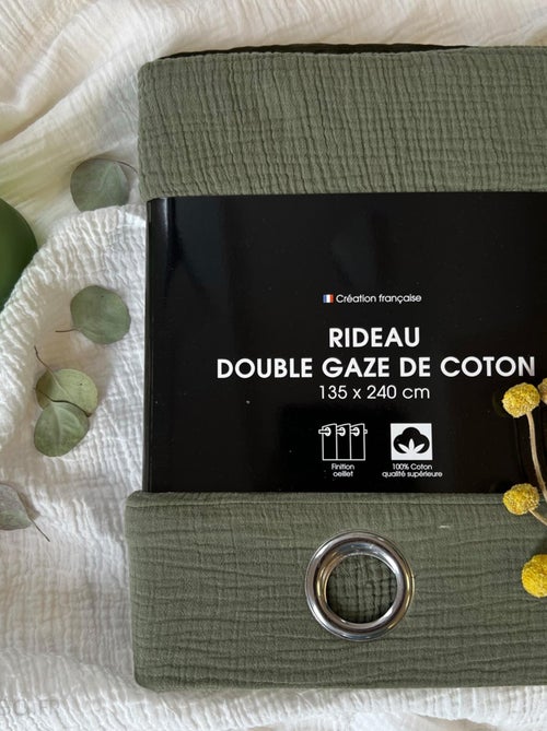 Rideau GAZGAZ gaze de coton - Kiabi
