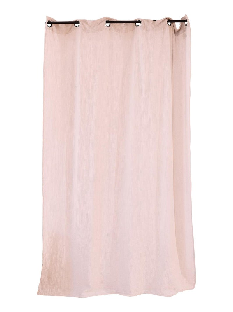 Rideau GAZGAZ gaze de coton Rose - Kiabi