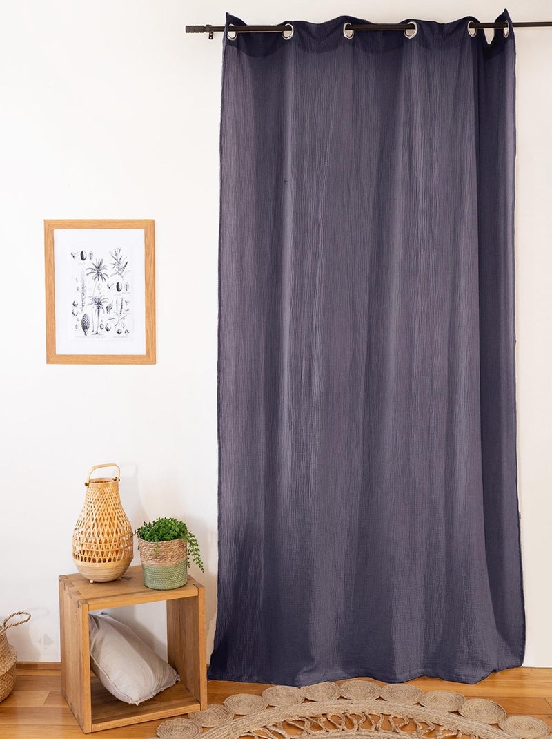 Rideau GAZGAZ gaze de coton Violet clair - Kiabi