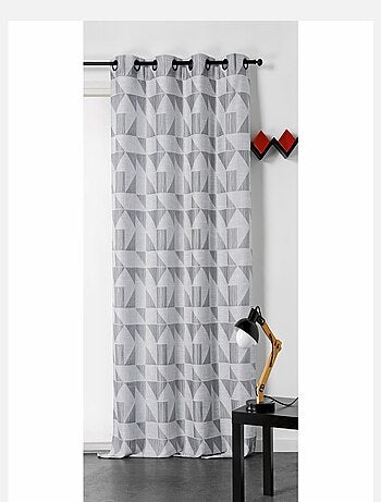 Rideau géométrique bicolore