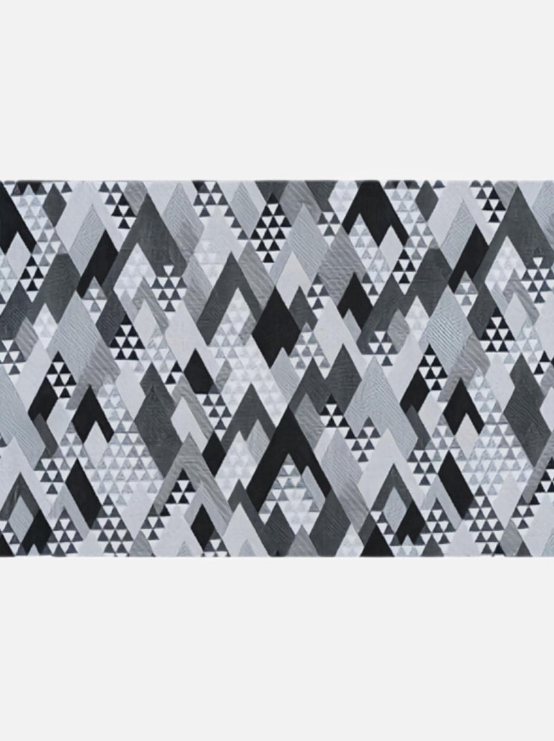 Rideau Géométrique Montagne gris anthracite - Kiabi