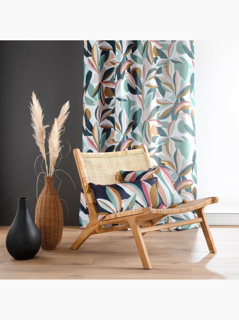 Rideau Grande Hauteur à Œillets – Polyester Imprimé Lavinia Bleu - Kiabi
