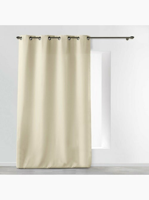 Rideau grande hauteur à œillets – Polyester uni Essentiel - Kiabi