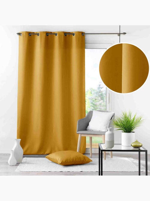 Rideau grande hauteur à œillets – Polyester uni Essentiel - Kiabi