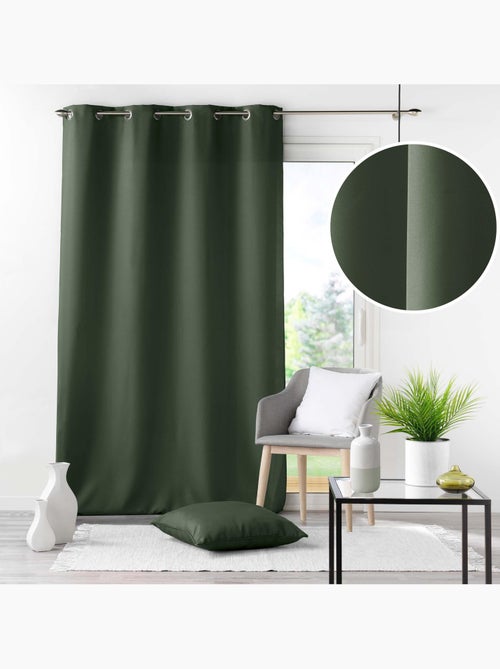 Rideau grande hauteur à œillets – Polyester uni Essentiel - Kiabi