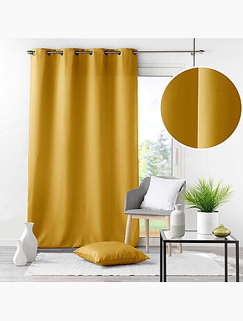 Rideau grande hauteur à œillets – Polyester uni Essentiel