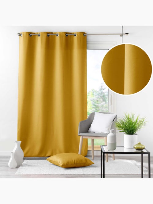 Rideau grande hauteur à œillets – Polyester uni Essentiel - Kiabi