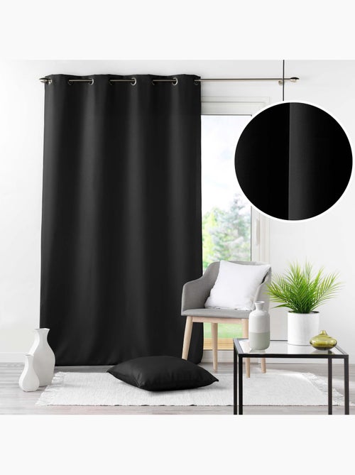 Rideau grande hauteur à œillets – Polyester uni Essentiel - Kiabi