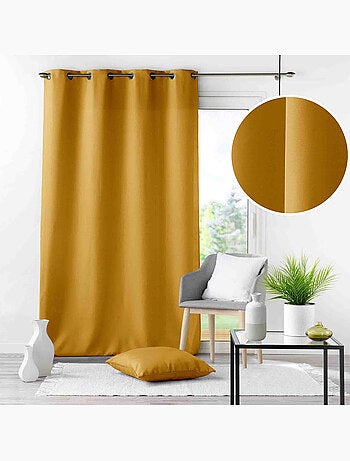Rideau grande hauteur à œillets – Polyester uni Essentiel