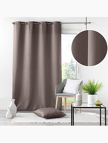 Rideau grande hauteur à œillets – Polyester uni Essentiel