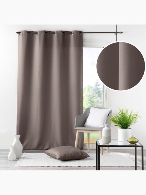 Rideau grande hauteur à œillets – Polyester uni Essentiel - Kiabi