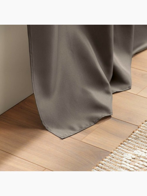 Rideau grande hauteur à œillets – Polyester uni Essentiel - Kiabi