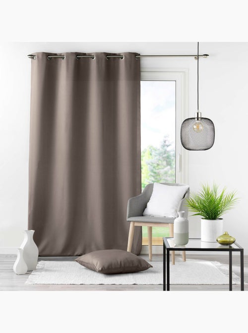 Rideau grande hauteur à œillets – Polyester uni Essentiel - Kiabi