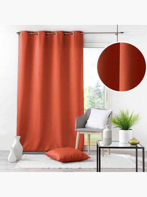 Rideau grande hauteur à œillets – Polyester uni Essentiel - Kiabi