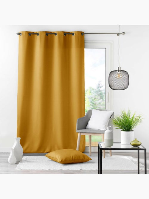 Rideau grande hauteur à œillets – Polyester uni Essentiel - Kiabi