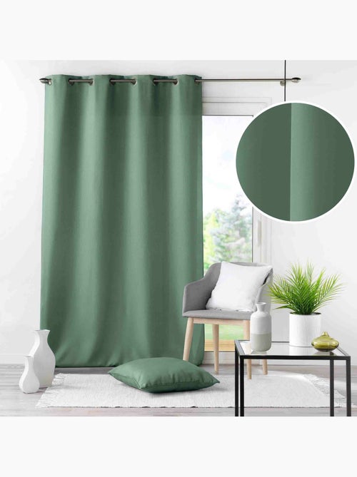 Rideau grande hauteur à œillets – Polyester uni Essentiel - Kiabi