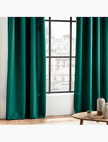 Rideau grande hauteur à œillets – Polyester uni Essentiel