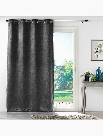 Rideau grande hauteur occultant velours frappé Melodie