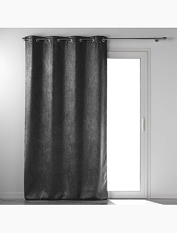 Rideau grande hauteur occultant velours frappé Melodie