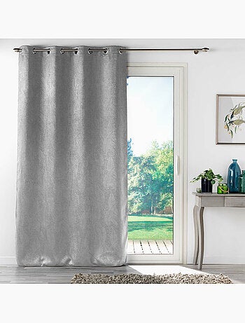 Rideau grande hauteur occultant velours frappé Melodie