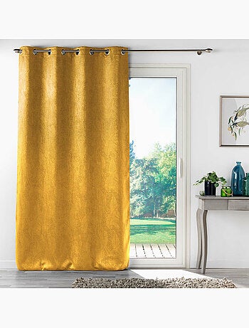 Rideau grande hauteur occultant velours frappé Melodie