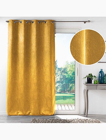 Rideau grande hauteur occultant velours frappé Melodie