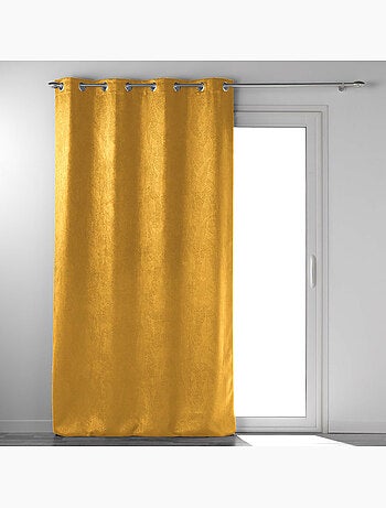 Rideau grande hauteur occultant velours frappé Melodie