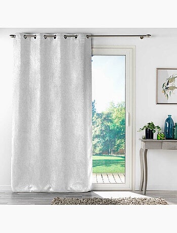 Rideau grande hauteur occultant velours frappé Melodie