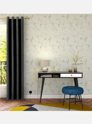 Rideau gris anthracite aspect velours