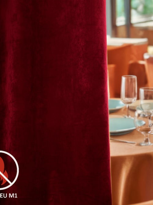 Rideau Ignifugé  M1 en velours premium - Kiabi