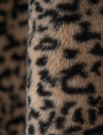 Rideau imitation fourrure léopard