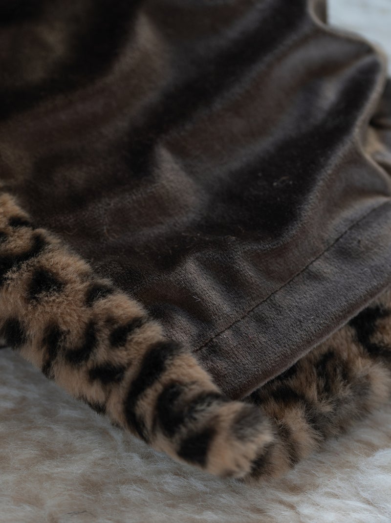 Rideau imitation fourrure léopard Beige - Kiabi