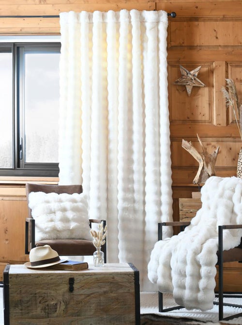 Rideau imitation fourrure ultra doux - Kiabi