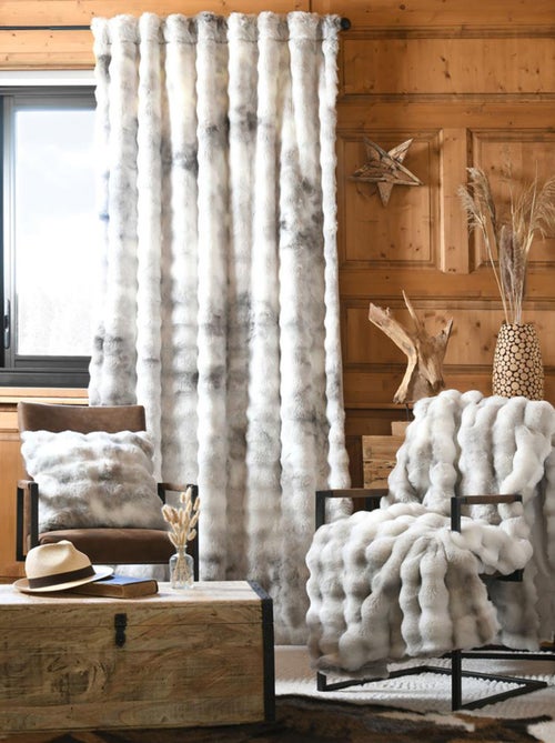 Rideau imitation fourrure ultra doux - Kiabi