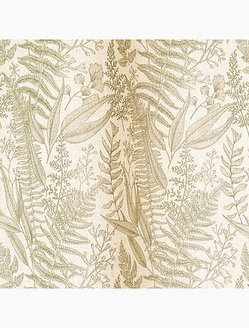 Rideau imprimé à œillets 140x240cm prêt à poser, beige et blanc