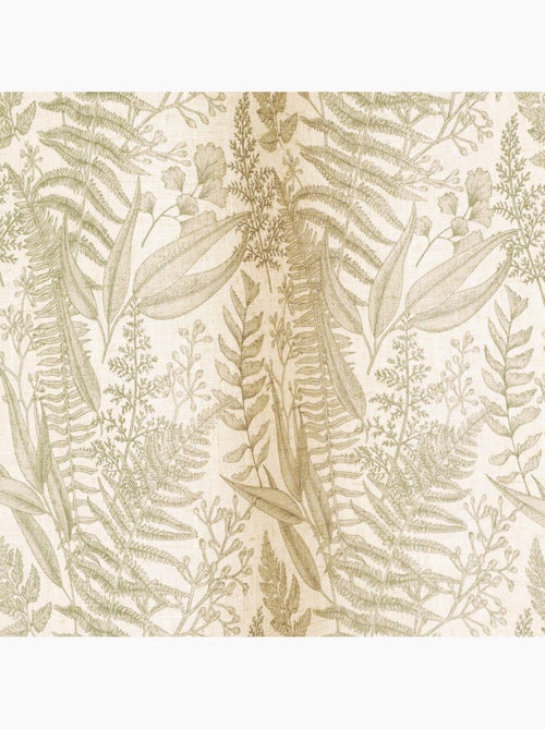 Rideau imprimé à œillets 140x240cm prêt à poser, beige et blanc - Kiabi