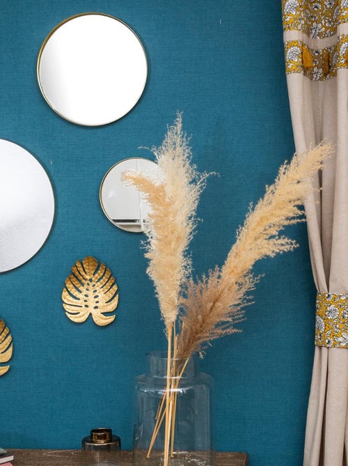 Rideau imprimé avec embrasse et oeillets UDAIPUR 'Deko&co' - Kiabi