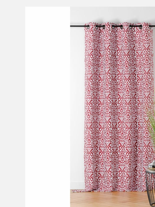 Rideau imprimé en fils upcyclés - Kiabi